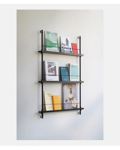Magazine Shelving - MS.115.1 - Black and Black - Moebe